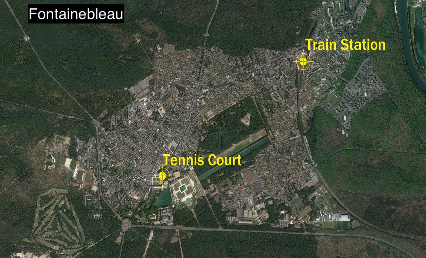Fontainebleau city map